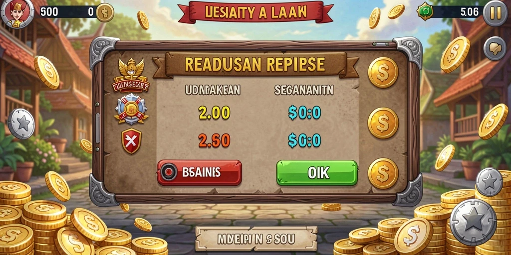 Layar utama aplikasi dengan pilihan permainan yang menarik.