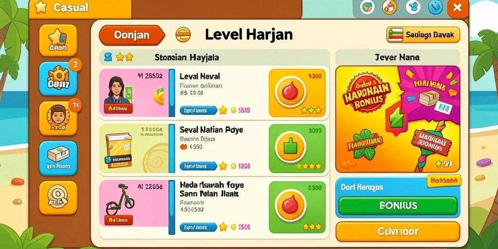 Screenshot menampilkan antarmuka utama yang menarik.