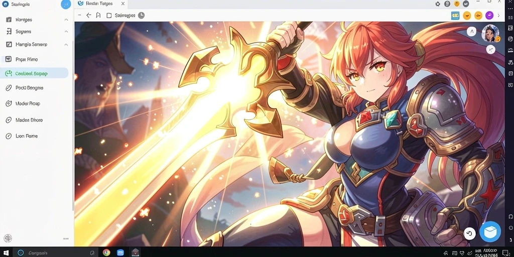 Screenshot menunjukkan tampilan awal game dengan grafis yang memukau.