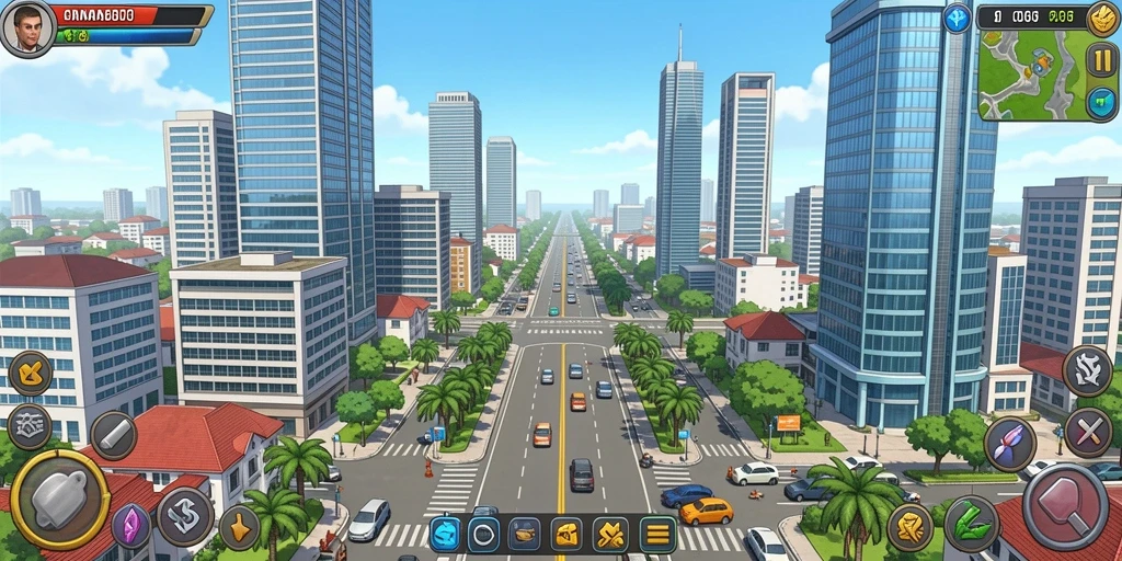 Screenshot menunjukkan grafis game yang memukau.