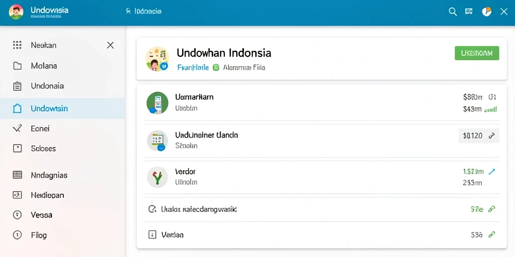 Screenshot antarmuka pengguna yang intuitif.