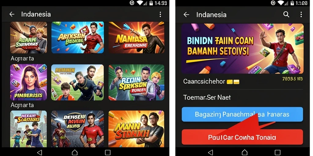 Tampilan karakter utama yang menarik.