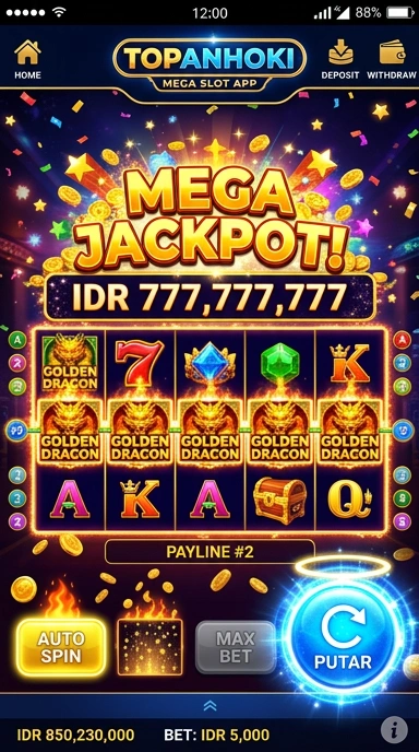 Cuplikan layar menu unduhan topanhoki untuk perangkat Android